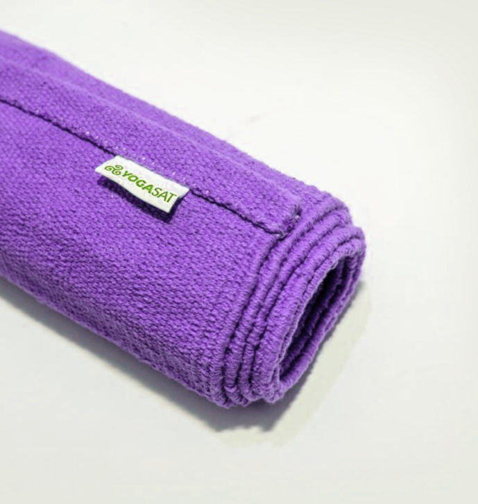 Covor YogaSat din bumbac, violet cu broderie 7 Chakre Covor YogaSat din bumbac, violet cu broderie 7 Chakre